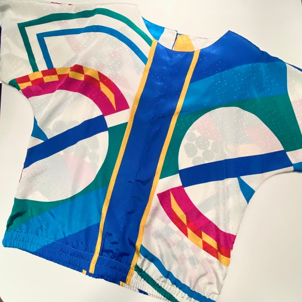 Vintage 1980's Graphic Blouse